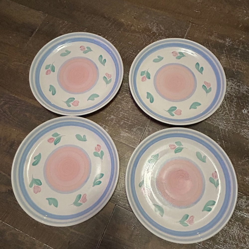 International Tableworks‎ Capri 9123 Stoneware Dinner Plates 4 Japan Floral